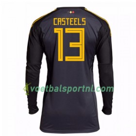 België Casteels 13 Doelman Thuis Shirt WK voetbal 2018 L/S